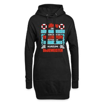 König der Schwimmbecken - Lustiger Bademeister - Hoodie-Kleid - Schwarz - Vorne