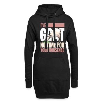 Ziege Ive Goat No Time Ziegen - Hoodie-Kleid - Schwarz - Vorne
