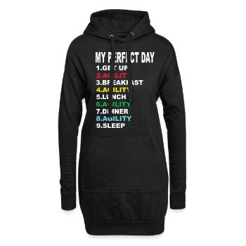 Mon agilité de jour parfaite - Sweat-shirt à capuche long Femme - noir - Devant