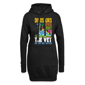 Drôle de vétérinaire vétérinaire Vétérinaire Cadeau - Sweat-shirt à capuche long Femme - noir - Devant