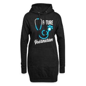 Drôle de vétérinaire vétérinaire Vétérinaire Cadeau - Sweat-shirt à capuche long Femme - noir - Devant