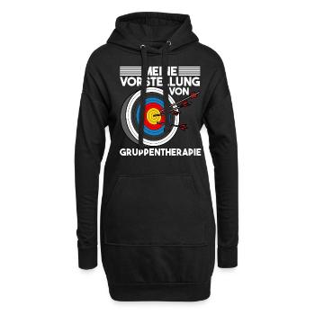 Bogenschießen Gruppentherapie Pfeil Bogen Therapie - Hoodie-Kleid - Schwarz - Vorne