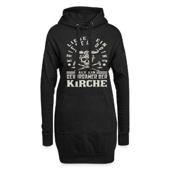 Wikinger - Hoodie-Kleid - Schwarz - Vorne