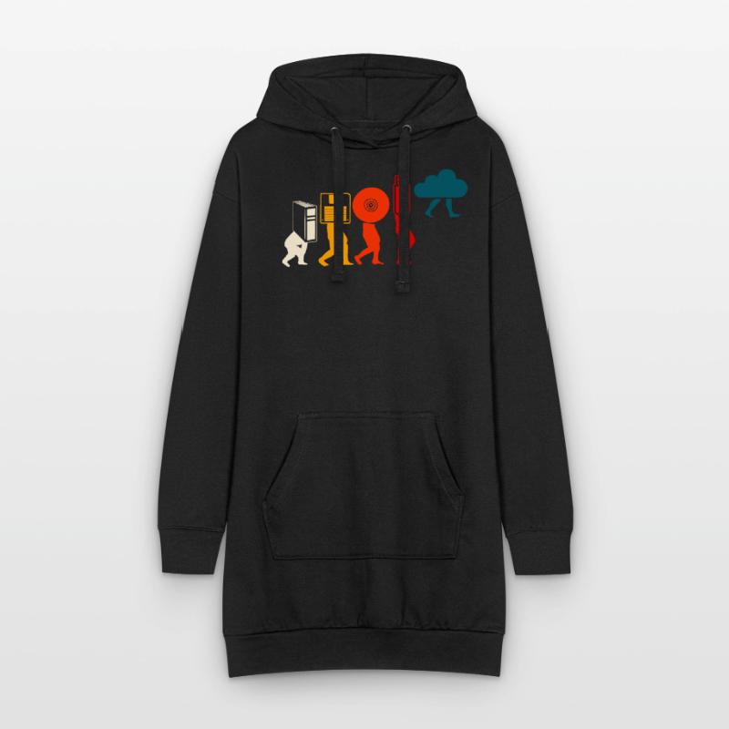 Évolution du programmeur Cloud. Sweat-shirt à capuche long Femme