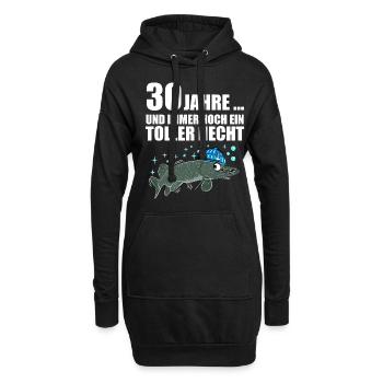 Anglergeschenk zum 30 Geburtstag 30 Ehrentag - Hoodie-Kleid - Schwarz - Vorne