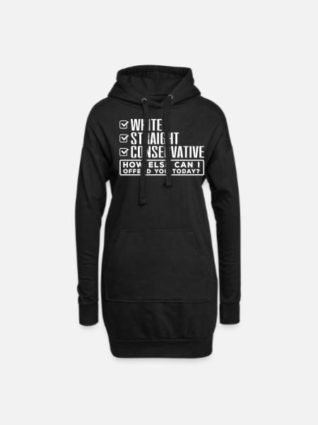 Does conservative know, insults you? - Hoodie Dress - black