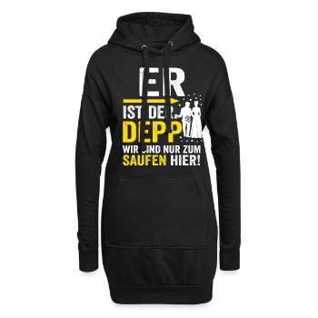 Junggesellenabschied Männer Geschenk lustig - Hoodie-Kleid - Schwarz - Vorne