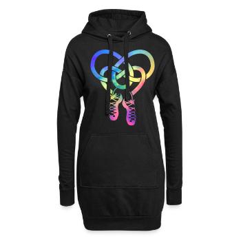 Danse à claquettes irlandaise - Sweat-shirt à capuche long Femme - noir - Devant