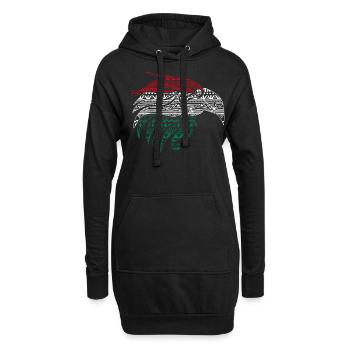 Mexikanischer Eagle Aztec-Stil, - Hoodie-Kleid - Schwarz - Vorne