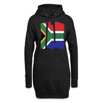 Drapeau de l’Afrique du Sud - Sweat-shirt à capuche long Femme - noir - Devant