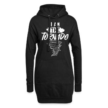 Tornado Wirbelsturm Meteorologe Hurrikan - Hoodie-Kleid - Schwarz - Vorne