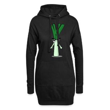 Reingeschaut Lauch Reingeguckt - Hoodie-Kleid - Schwarz - Vorne
