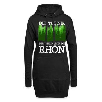 Rhön Wandern Der tut nix Rhöner Berge - Hoodie-Kleid - Schwarz - Vorne