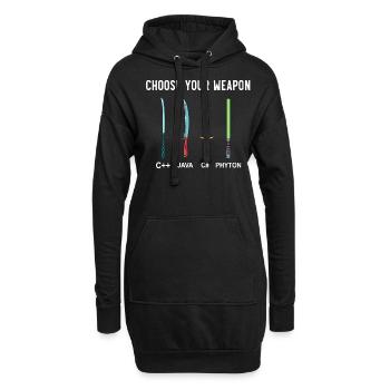 PHYTON PROGRAMMER-Programmiercodierer-Codierung - Hoodie-Kleid - Schwarz - Vorne