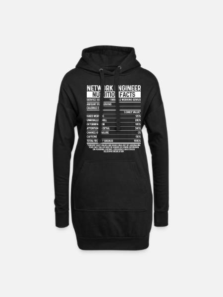 Network Engineer Tool Code Network Engineering - Hoodie-Kleid - Schwarz
