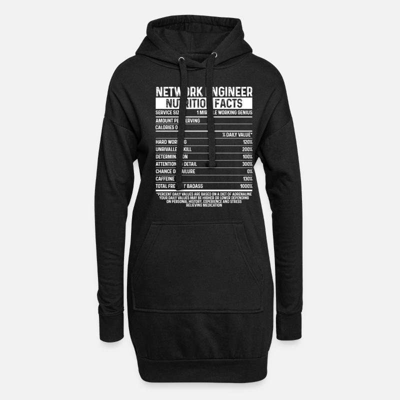 Network Engineer Tool Code Network Engineering - Hoodie-Kleid - Schwarz