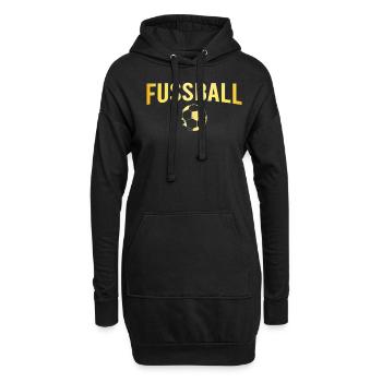 Football Football - Sweat-shirt à capuche long Femme - noir - Devant