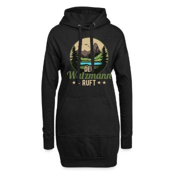 Der Watzmann ruft Berchtesgaden Gipfel Wandern - Hoodie-Kleid - Schwarz - Vorne