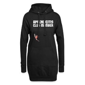 Appendicitis Club Membre Drôle Chirurgie de l’appendice - Sweat-shirt à capuche long Femme - noir - Devant