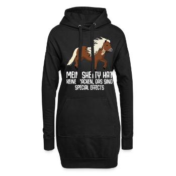 Shetty Shetland Pony Witz Shetlandpony - Hoodie-Kleid - Schwarz - Vorne