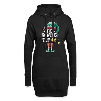 Noël Le Bowling Elf Costume Bowlers Bowling - Sweat-shirt à capuche long Femme - noir - Devant