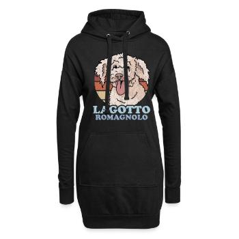 Lagotto Romagnolo | Hund Hundehalter Geschenk - Hoodie-Kleid - Schwarz - Vorne
