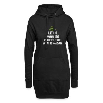 Wald - Hoodie-Kleid - Schwarz - Vorne