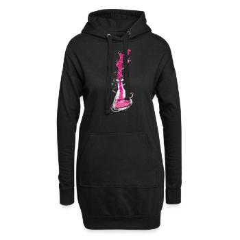 Chimie I Tube à essai Microscope de laboratoire - Sweat-shirt à capuche long Femme - noir - Devant
