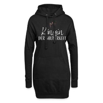 Sauberkeit Putzfrau Reinigungskraft - Hoodie-Kleid - Schwarz - Vorne