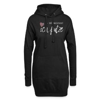 Putzen Putzfrau Reinigungskraft Geschenk - Hoodie-Kleid - Schwarz - Vorne