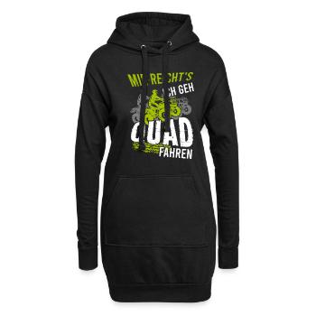 Mir Reichts Ich Geh Quad Fahren - Hoodie-Kleid - Schwarz - Vorne