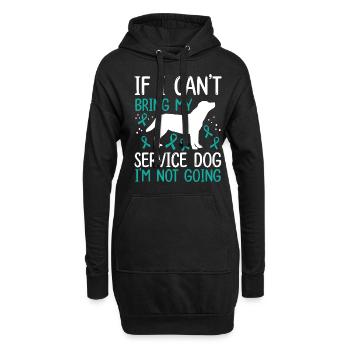 PTSD Support Chien De soutien Soutien Animal TSD Chien - Sweat-shirt à capuche long Femme - noir - Devant
