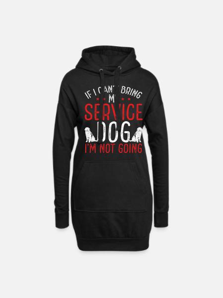 Emotional Support Dog for Service Dogs in Training - Hoodie-Kleid - Schwarz