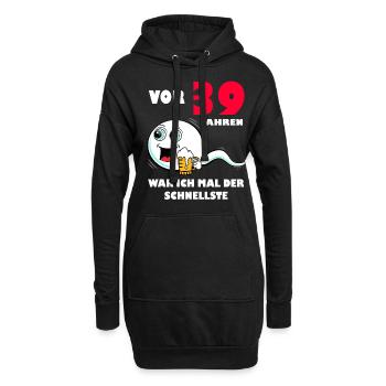 39. Geburtstag lustig 39.Ehrentag 39. Jubiläum - Hoodie-Kleid - Schwarz - Vorne