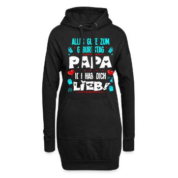 Papa Geburtstag Geschenk Geburtstagsgeschenk Kind - Hoodie-Kleid - Schwarz - Vorne