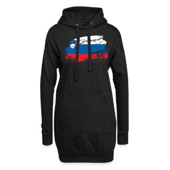 slovénie slovénie - Sweat-shirt à capuche long Femme - noir - Devant