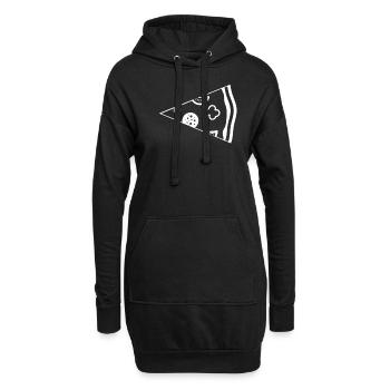 Pizza Pärchen Couple Shirt - Hoodie-Kleid - Schwarz - Vorne