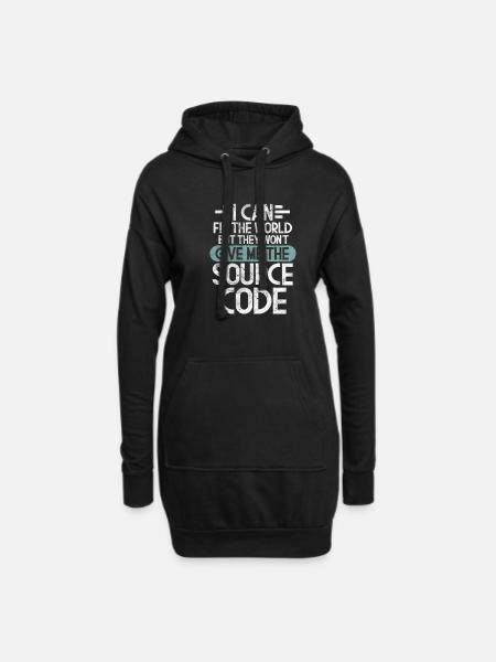 Programmeur - Sweat-shirt à capuche long Femme - noir