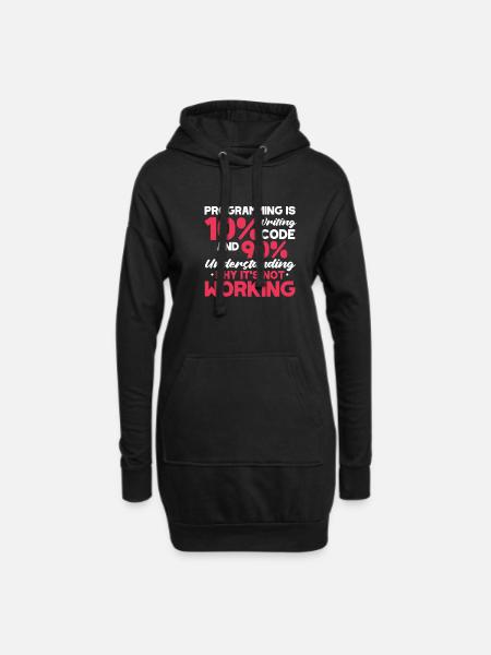 Software Developer Programmer Software - Hoodie Dress - black