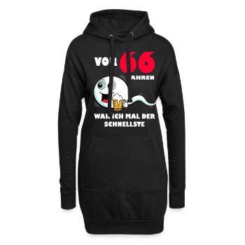 66. Geburtstag lustig 66.Ehrentag 66. Jubiläum - Hoodie-Kleid - Schwarz - Vorne