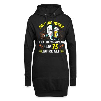 Vor 75 Jahren war ich mal der Schnellste 75 Jahre - Hoodie-Kleid - Schwarz - Vorne