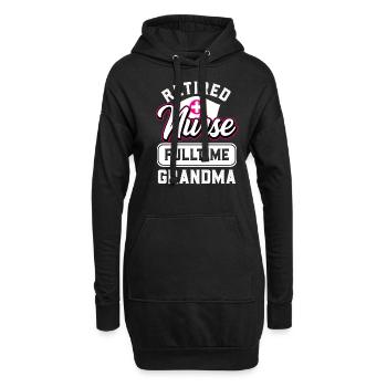 Krankenschwester Ruhestand Rente 2022 - Hoodie-Kleid - Schwarz - Vorne