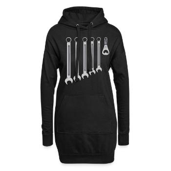 Clé mécatronique automobile mécanique - Sweat-shirt à capuche long Femme - noir - Devant