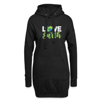 Changement climatique Protection de l’environnement Protection de l’environnement Cadeau de la Terre - Sweat-shirt à capuche long Femme - noir - Devant