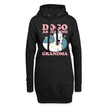 Dogo Argentino Grand-mère | Cadeau de propriétaire de chien - Sweat-shirt à capuche long Femme - noir - Devant