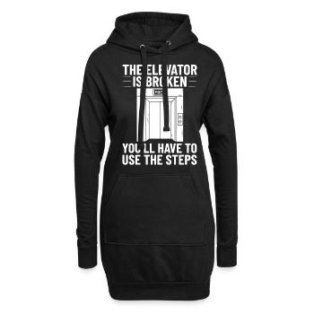 Elevator Elevator System Technician Elevator Lift - Hoodie Dress - black - Front