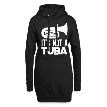 Es Ist Keine Tuba Euphonium - Hoodie-Kleid - Schwarz - Vorne
