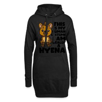 Hyène - Sweat-shirt à capuche long Femme - noir - Devant