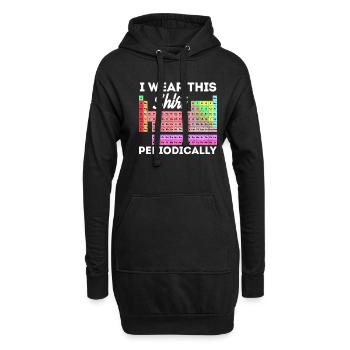 Tableau périodique - Sweat-shirt à capuche long Femme - noir - Devant