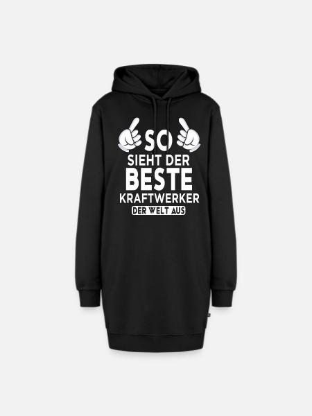 Kraftwerker Spruch - Hoodie-Kleid - Schwarz